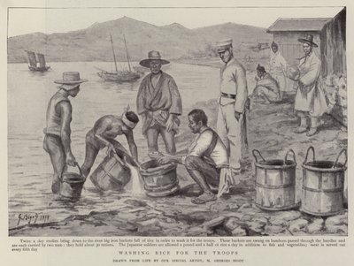 Washing Rice for the Troops by Georges Ferdinand Bigot